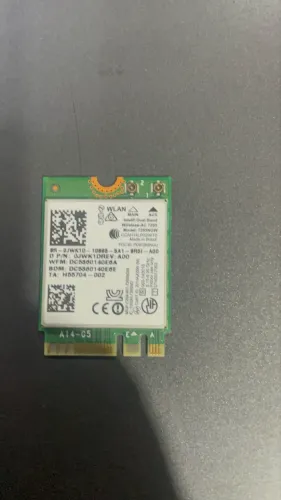 Placa Wi-Fi Intel Dual Band Wireless-AC 7265 para Notebook - Bluetooth 4.2