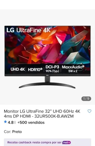Monitor 4K LG 32