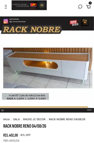 RACK NOBRE PES DE VIDRO