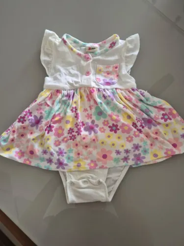 Vestidinho Body Floral mais Fofo do Mundo - Tam G (3-6m)