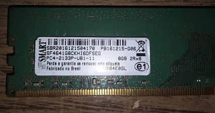 Memória RAM SMART 8GB DDR4 2133MHz - Desktop Pc gamer