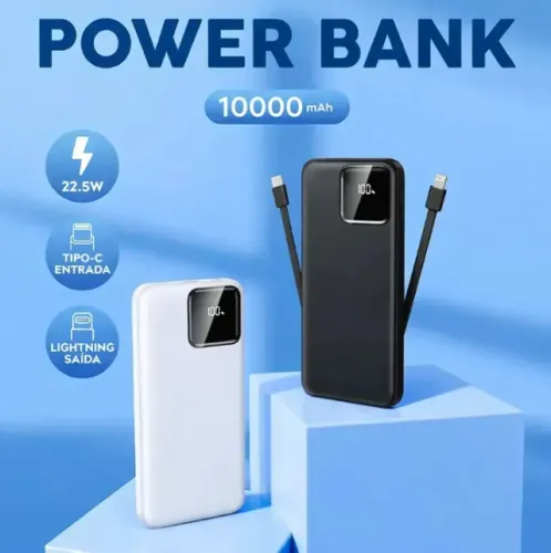 Carregador Portátil Power Bank Turbo voo transporte aéreo 10000mah Universal