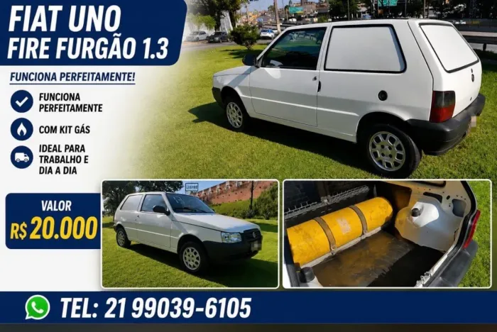 Fiat Uno Furgão 1.3 MPI Fire/ Fire Flex 8V 2013