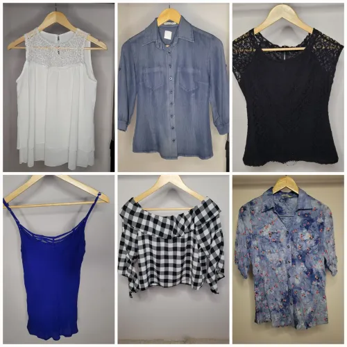 Blusas, camisas, body e top femininas tamanho P - A partir de R$5