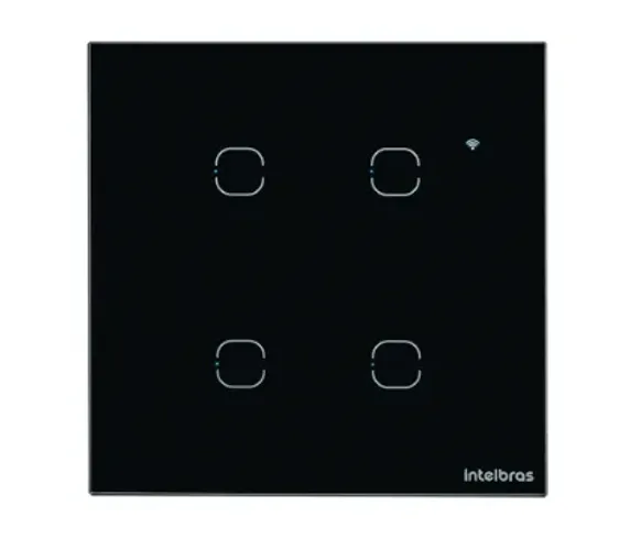 Interruptor touch smart Wi-fi com 4 teclas EWS 1004