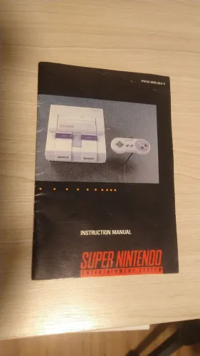 Manual Super Nintendo original em inglês