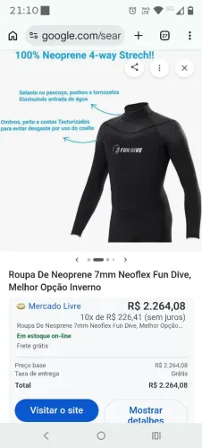 Roupa de surf