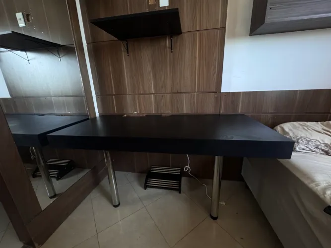 Mesa escritório preta 1,50cm x 65cm 
