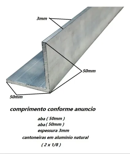 Cantoneira de alumínio 100 reais
