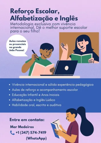 Aulas de Inglês Infantil / Alfabetização e Reforço até o 5º Ano com Professora Certificada