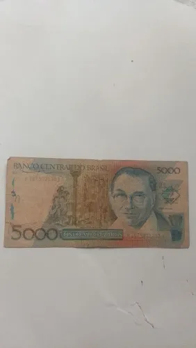 Nota de cinco mil cruzados Cz$ 5.000,00