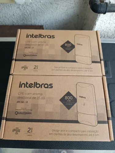 Vendo Roteador Intelbras CPE/PTP MiMo 2x2, APC-5A-15, Novo tenho duas unidades. LEIA.