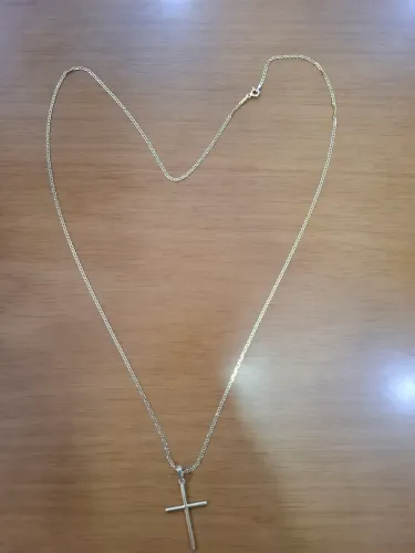 Cordão de prata banhado a ouro 18