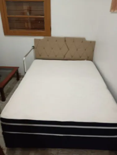 Cama (box + colchão) casal plumatex + molas ensacadas 59cm pouco tempo de uso