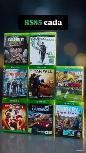 ? Jogos de Xbox One Originais - R$ 85 Cada ?