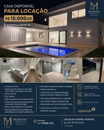 Casa Alphaville Jacuhy para locação