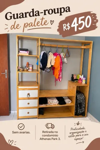 Guarda-roupa de Palete