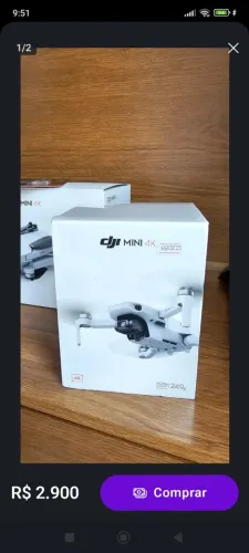 Drone DJI Mini 4K (caixa lacrada)