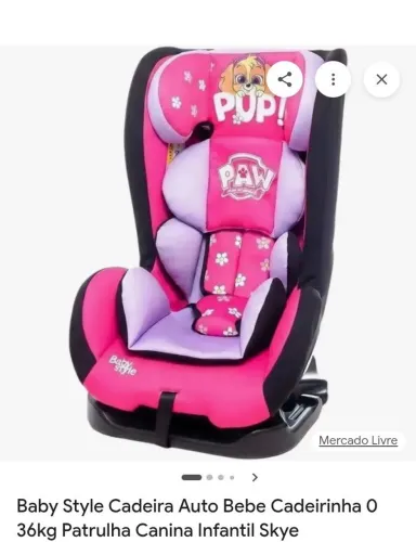 Cadeirinha carro patrulha canina