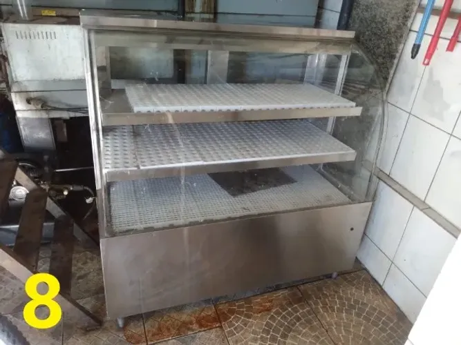 Freezer vidro curvo 1,20m inox USADO