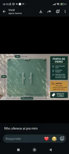 porta de vidro