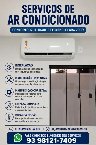 Instalação e manutenção de ar condicionado