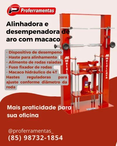 Desempenadora e Alinhadora de Rodas com Macaco Hidráulico