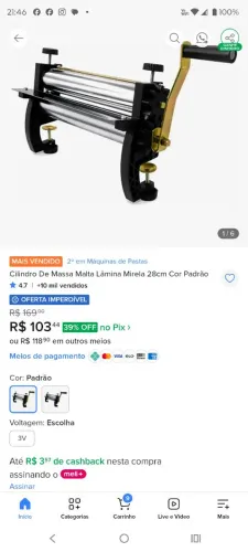 CILINDRO PARA MASSAS