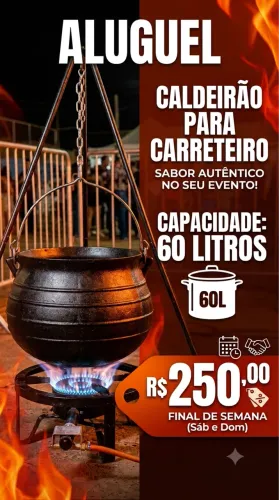 Aluguel de Caldeirão para festa 