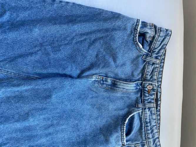 calça baggy jeans azul