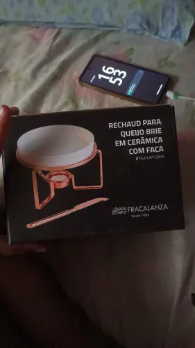 Rechaud para Queijo Brie em Cerâmica com Faca - Fracalanza ?