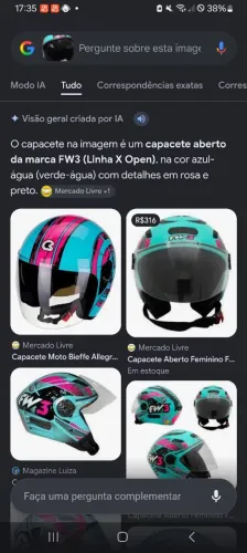 Capacete semi novo 