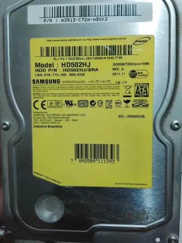 Hd Samsung 500 gb