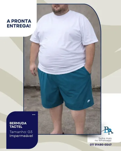 Bermudas em Tac-Tel rápida secagem 