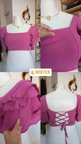 Cropped luxo em alfaiataria premium  