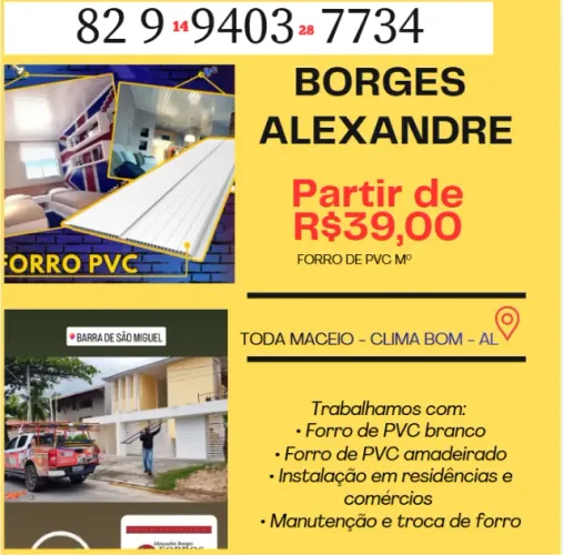 Forro de Pvc BORGES a partir de R$ 39,00