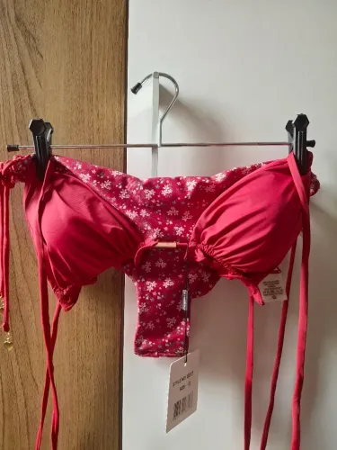 Biquíni de praia com sutiã de bojo,novo, vermelho, tamanho Gmanho