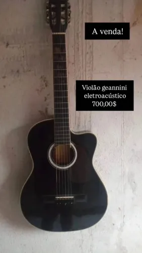 VIOLÃO ELETROACÚSTICO COM AFINADOR 