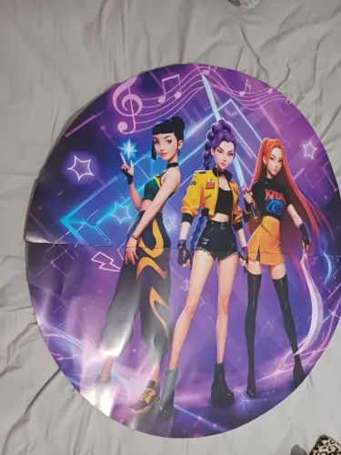 Kit painel de festa kpop e totem das guerreiras kpop