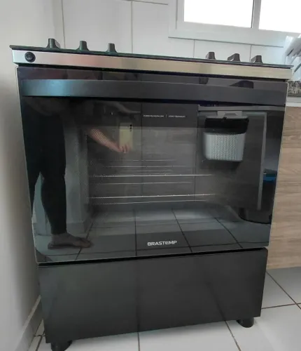 Fogão Brastemp 5 bocas turbo tampo de vidro