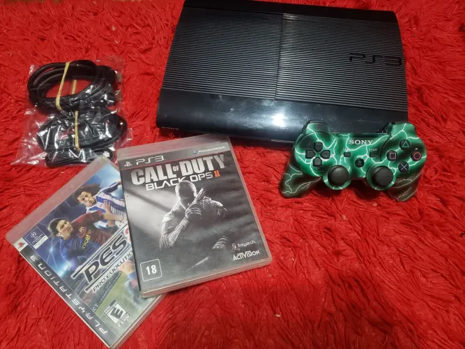 Ps3 Super Slim Destravado Lotado de Jogos