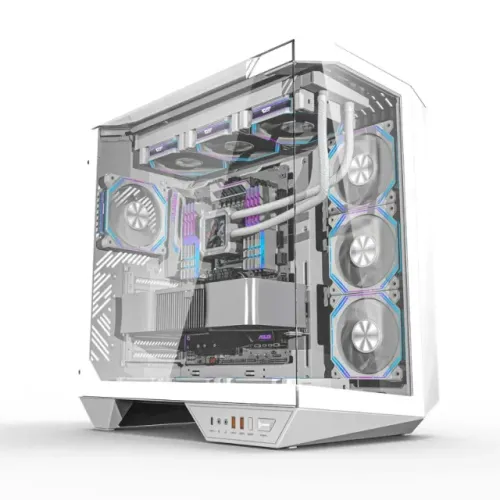 Gabinete Gamer Darkflash DY470 ATX Lateral de Vidro ARGB Branco