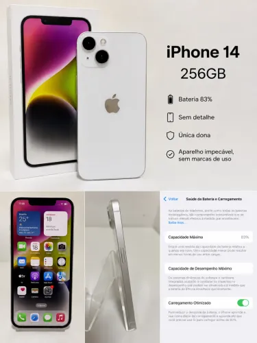 IPhone 14 256gb branco - Sem detalhe, única dona