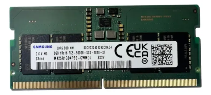 Memória RAM Samsung 8GB DDR5 5600MHz SO-DIMM Notebook