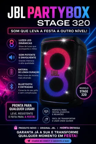 Caixa de som Jbl partybox stage 320
