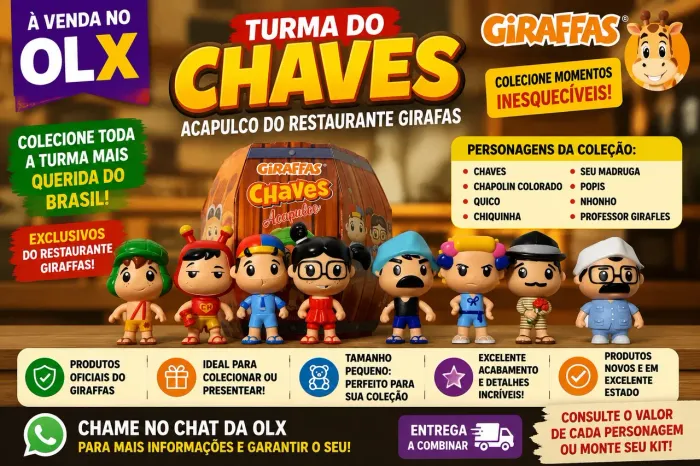 ? Mini Bonecos Turma do Chaves - Acapulco | Coleção Exclusiva Giraffas