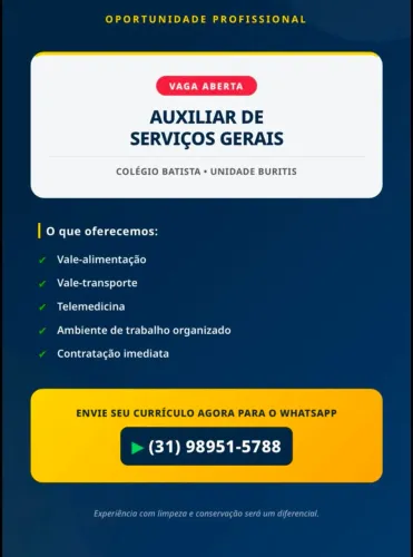 Oportunidade para Serviços Gerais