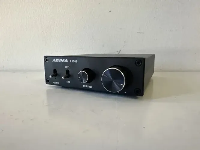 Amplificador AIYIMA A3001 Mono 300W TPA3255 Subwoofer Filtro Passa Baixa