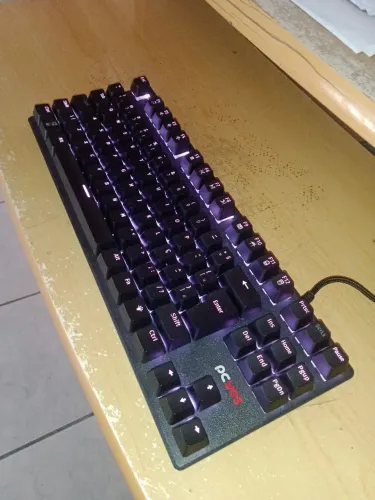 Kit gamer Teclado PCyes Mecânico switch azul+ mouse ELG dpi 2400