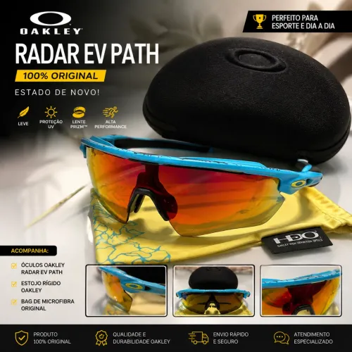 Óculos Oakley Radar EV Path Original Prizm - Impecável Completo